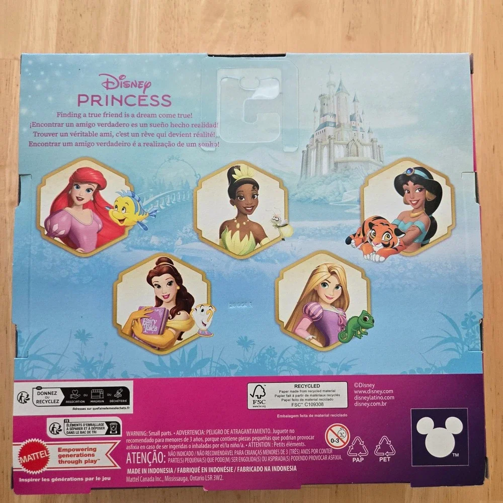 Mattel Disney Princess & Friends 10pc Small Doll Set Ariel Tiana Belle Rapunzel